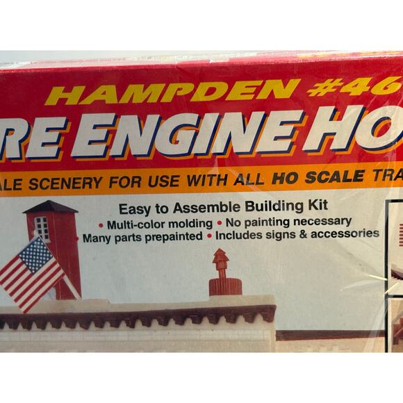 Hampden #46 Fire Engine House Life-Like Trains HO Scale building kit NEW - Picture 3 of 3